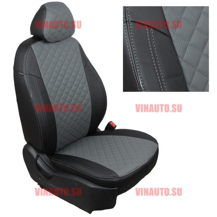 Авточехлы HYUNDAI-Tucson 2015-2021 (Ромб) чер+сер Авточехлы HYUNDAI-Tucson 2015-2021 (Ромб) чер+сер