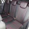 Авточехлы ВАЗ-Granta Sport/Drive Active деленная 40\60 (Ромб) чер+красная строчка
