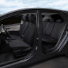 Авточехлы TOYOTA-Corolla с 13 (Ромб) чер+синяя строчка Авточехлы TOYOTA-Corolla с 13 (Ромб) чер+синяя строчка
