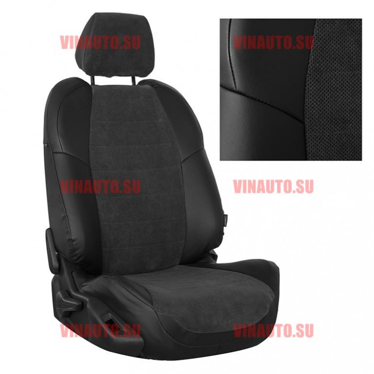 Авточехлы KIA-Sportage IV 2016-2021 (Велюр) чер+чер