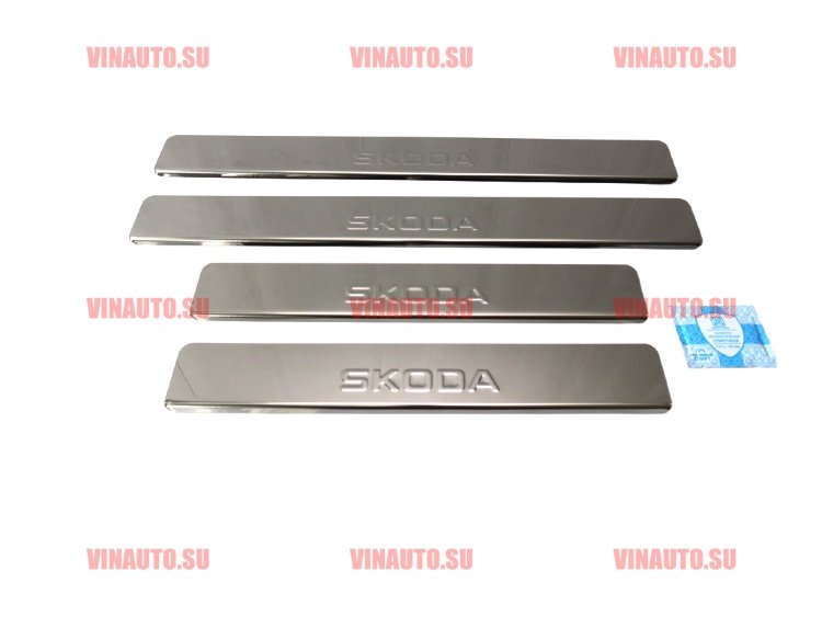 Накладки на пороги SKODA Rapid (4шт.) Накладки на пороги SKODA Rapid (4шт.)