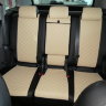 Авточехлы SKODA-Kodiaq (Ambition, Scout) с зад. подлокотником 2016- (Ромб) чер+беж